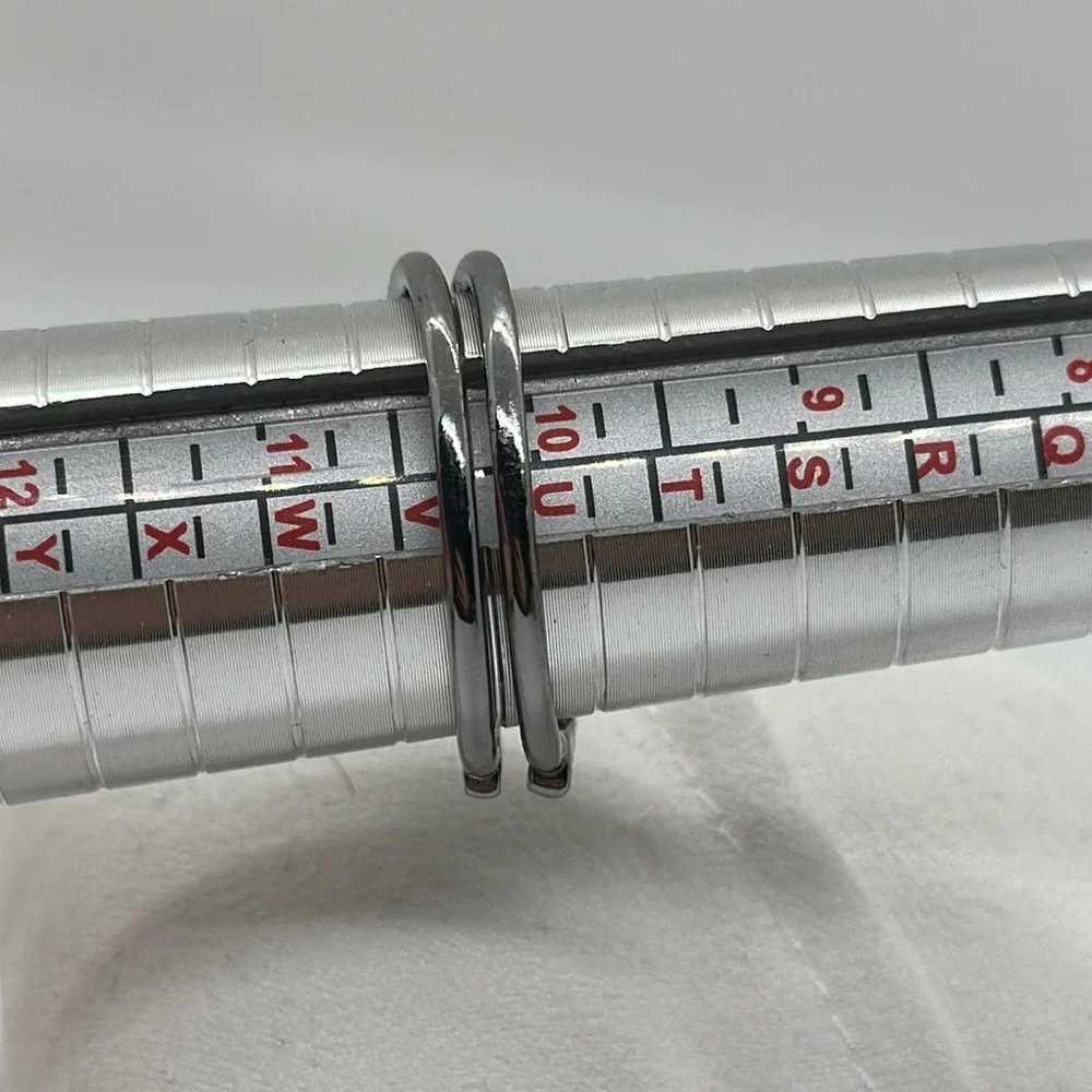 Elegant Blue and Hematite Spiral Ring no bag no tag never worn. Size 10 - Picture 4 of 4